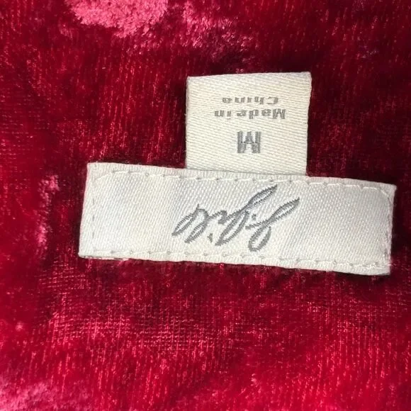 J Jill Women Corduroy Jacket Size Medium Red C036 -29 - Picture 15 of 16